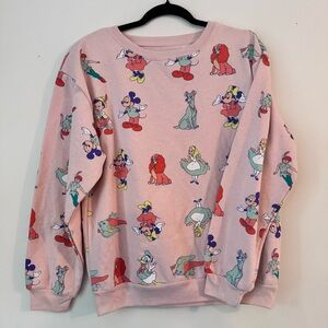 Disney pink and multicoloured crewneck sweatshirt with a fun design #Disney
